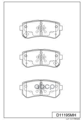 Колодки Тормозные Дисковые Задние Hyundai Solaris 10 D11195mh Kashiyama арт. D11195MH