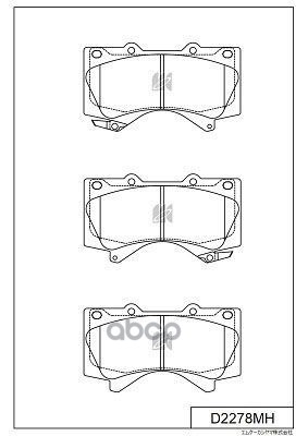 Колодки Тормозные Дисковые Перед Land Cruiser 200 (J2) 08 D2278mh Kashiyama арт. D2278MH
