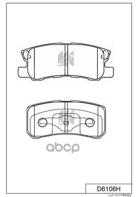 Колодки Торм. Дисковые Задние Mitsubishi Asx (Ga) 10 D6106h Kashiyama арт. D6106H