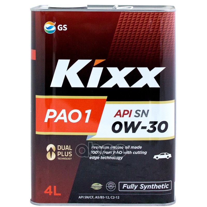 Kixx Масло моторное Kixx PAO 1 0w-30 API SР 4л (L202044TE1) L208144TE1