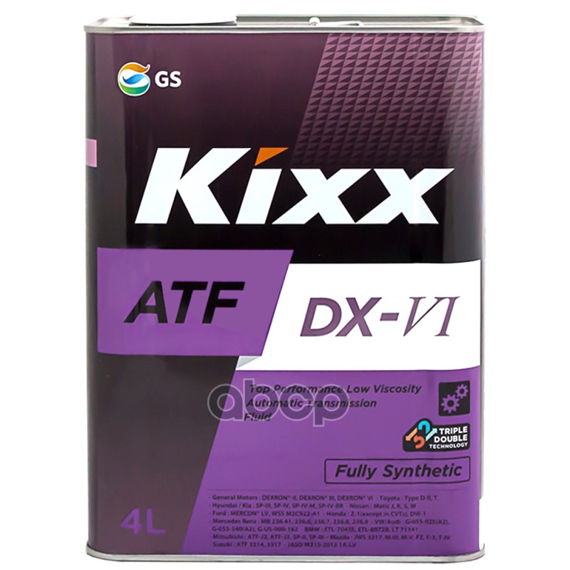 Масло трансмиссионное Kixx ATF DX-VI синтетическое 4 л L252444TE1 Kixx арт. L252444TE1