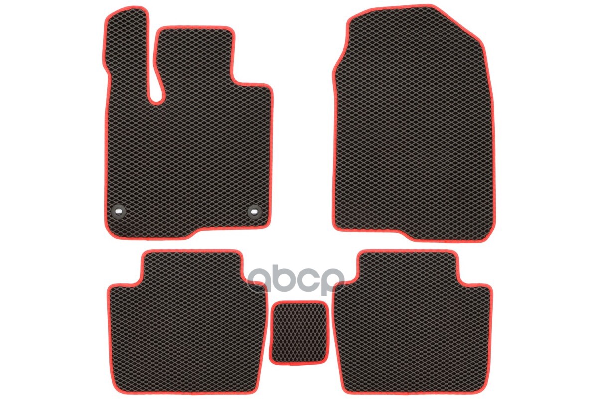 Коврики в салон EVA для HONDA ZR-V 2023-, внед.,(красная окантовка), 5шт. / Хонда Зрв Klever арт. EVA.R.0501803822110k