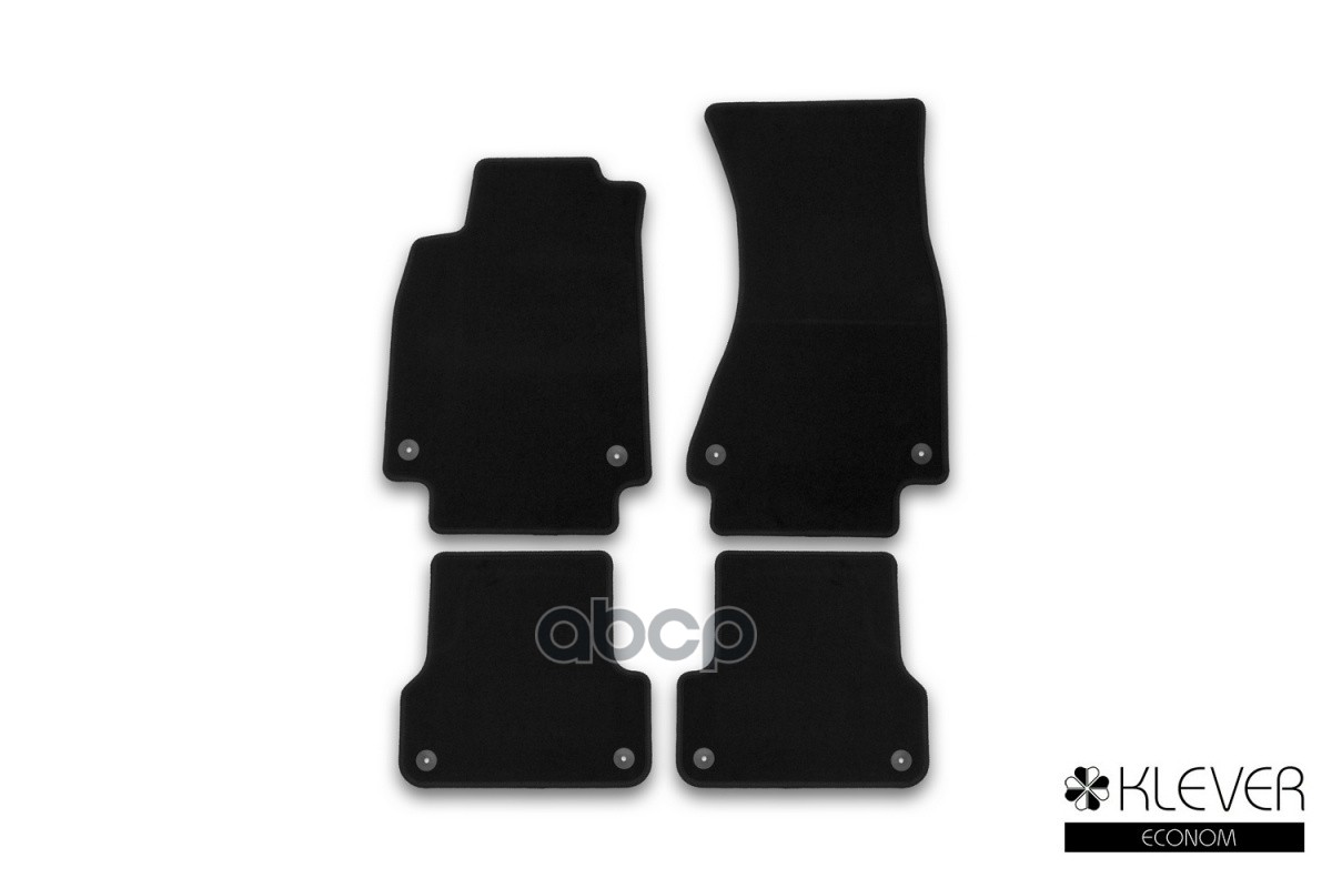 Коврики в салон Klever Econom AUDI A6 2014-2018, 2018-, сед., ун., 4 шт. (текстиль) / Ауди А6 Klever арт. KLEVER01042001200k