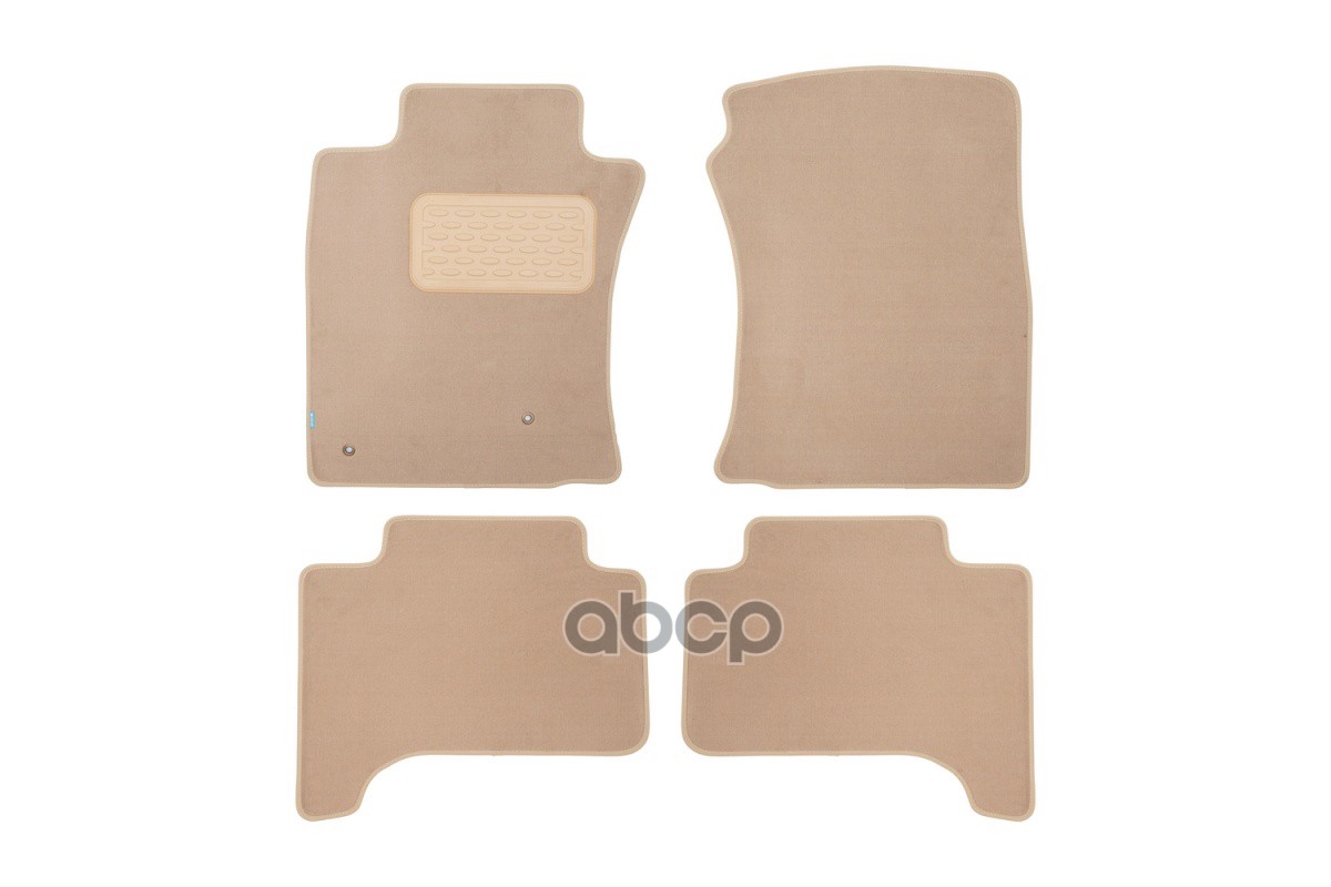 Коврики В Салон Klever Premium Toyota Land Cruiser 120 Prado Акпп 2002-2007, 2007-2009, Внед., 4 Шт. (Текстиль, Бежевые) / То...