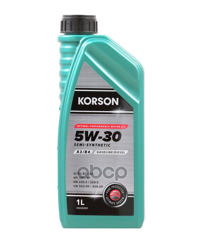 Korson Масло Моторное Semi Synthetic 5W-30 A3/B4  1L