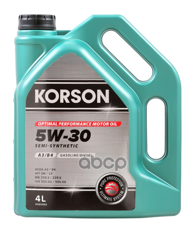 Korson 5W-30 Semi Synthetic A3/B4 4Л (Полусинт. Мотор. Масло)
