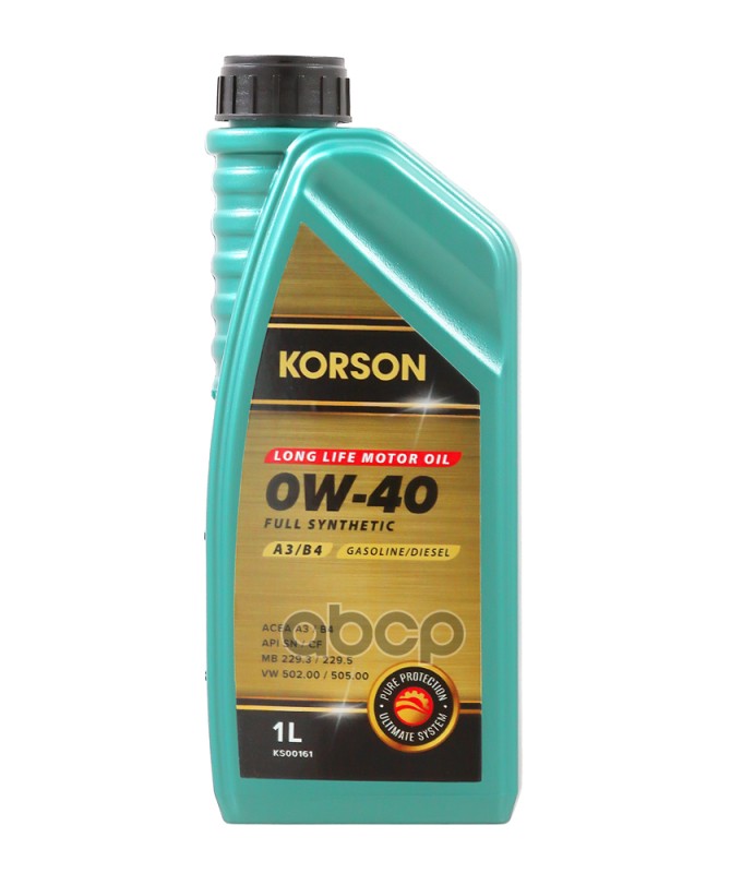 Korson 0W-40 Full Synthetic A3/B4 1Л (Синт. Мотор. Масло.)