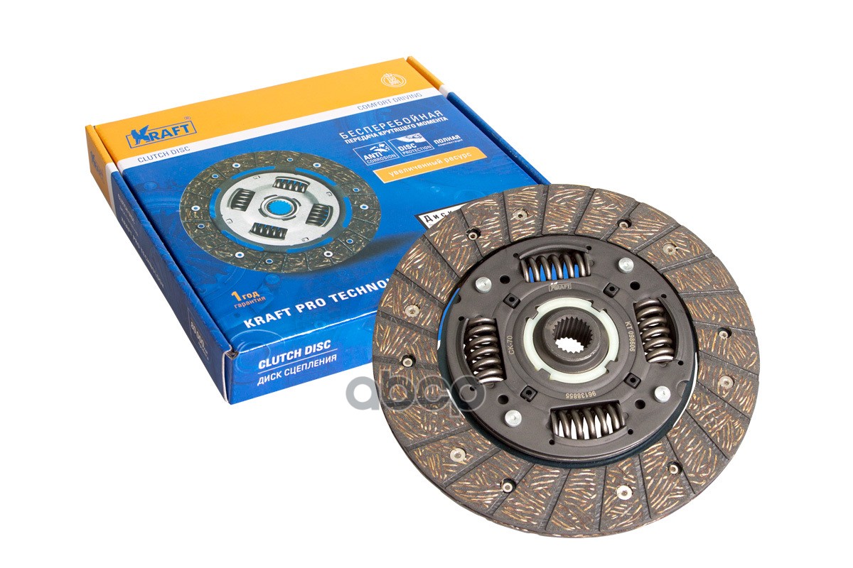 Диск сцепления Daewoo Nexia, Espero 1.5-1.6 (90-) (DOHC) OBER KRAFT KT098606 Kraft арт. KT098606