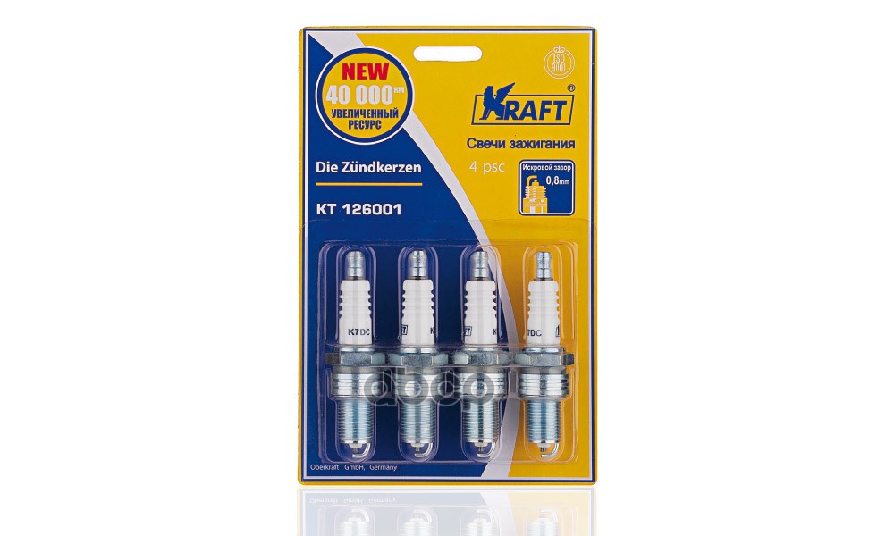Свеча Зажигания Кт 4 Шт. Ваз 2101-07, 2121 Kraft Kt 126001 Kraft арт. KT 126001