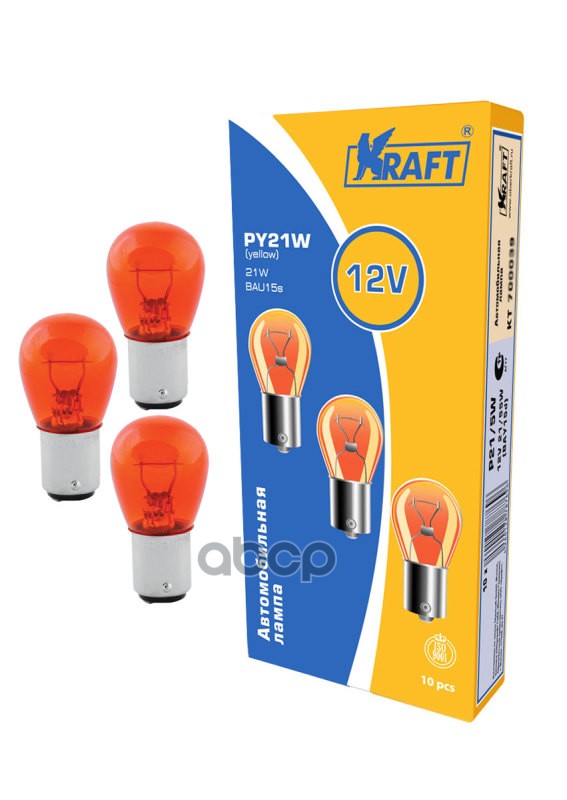 Лампа 12V Py21w 21W Bau15s Kraft 1 Шт. Картон Kt700044 Kraft арт. KT700044