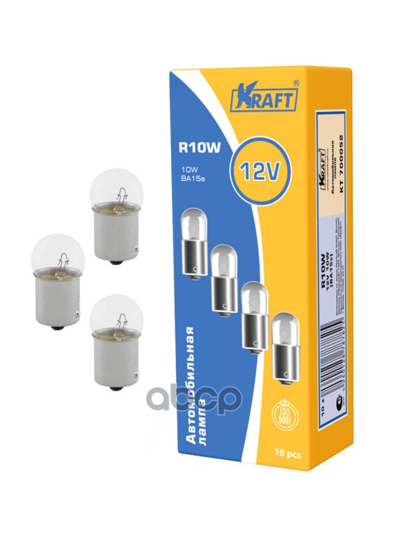 Лампа 12V R10w 10W Bay15s Kraft 1 Шт. Картон Kt700052 Kraft арт. KT700052