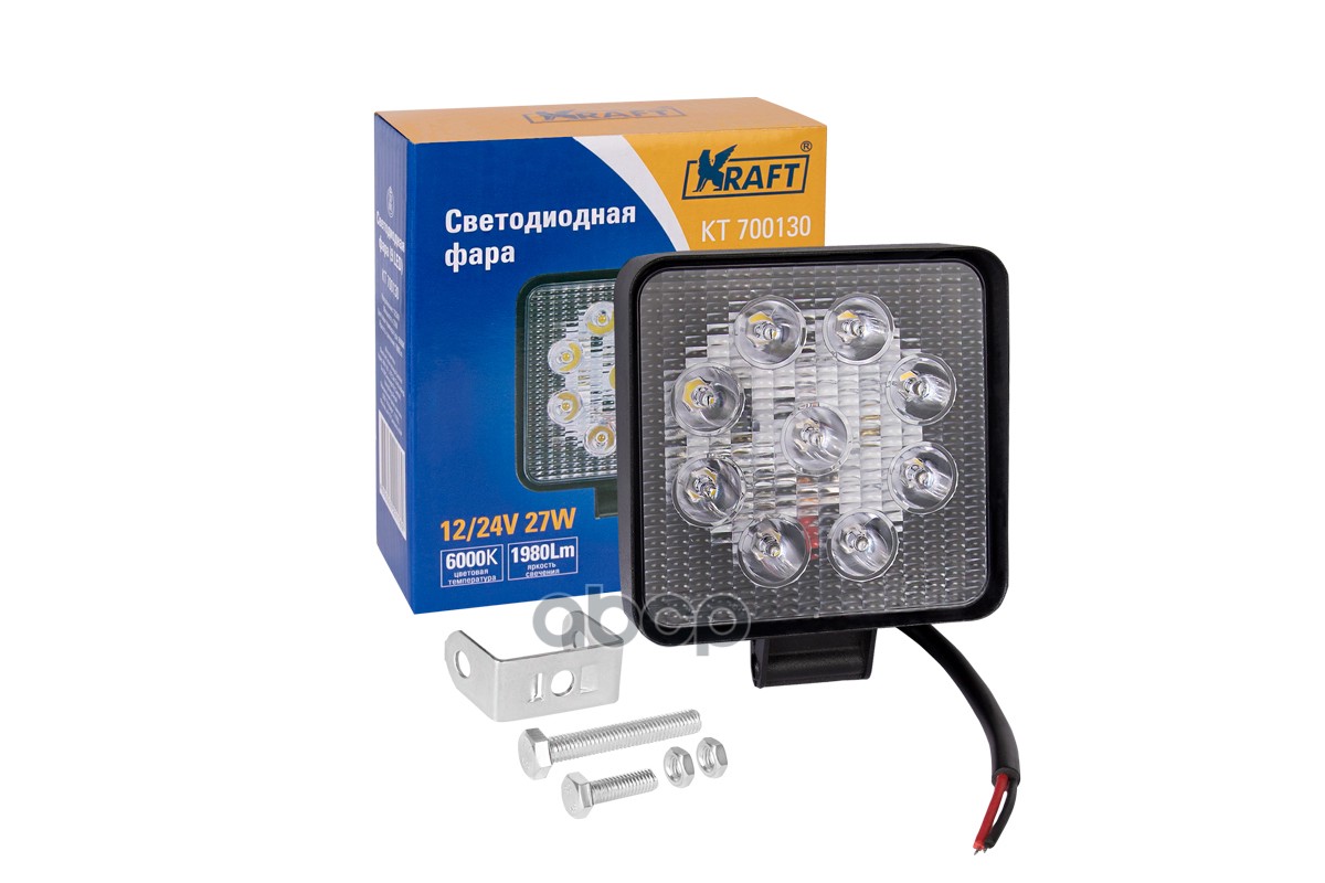 Светодиодная фара 9LED 9-60V 27W KRAFT KT 700130 KRAFT KT700130 Kraft арт. KT700130