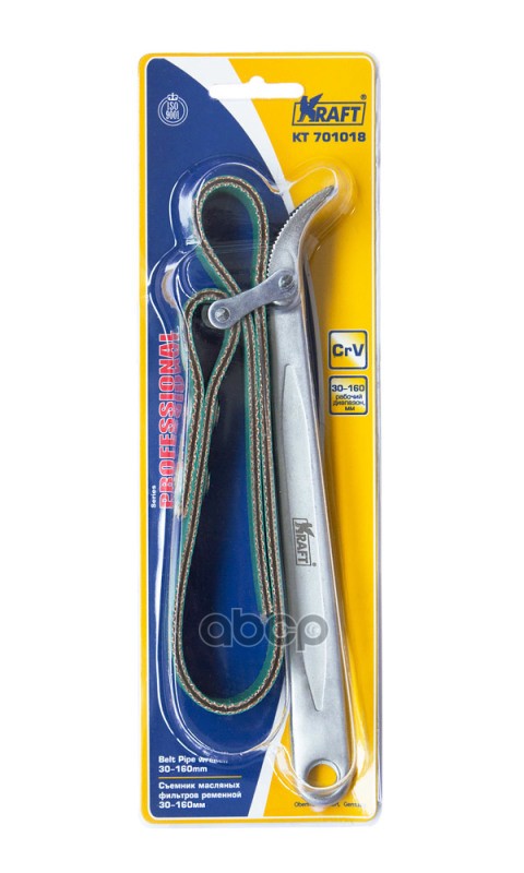 Съемник Масляных Фильтров Ременной 30-160 Мм(Cr-V) Kraft Kt701018 Kraft арт. KT701018