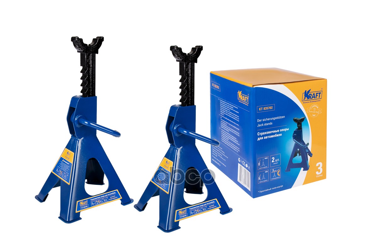 Подставка Под Автомобиль 3 Т, Подъём 267 - 432 Мм Kraft Kt835702 Kraft арт. KT835702