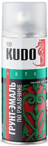 Грунт эмаль по ржавчине черная 520 мл KUDO KU-319005 Kudo арт. KU-319005