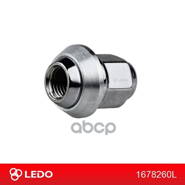 LEDO Гайка колеса M12*1.5 L33 ключ 19 хром. вращающийся конус LEDO арт. 1678260l