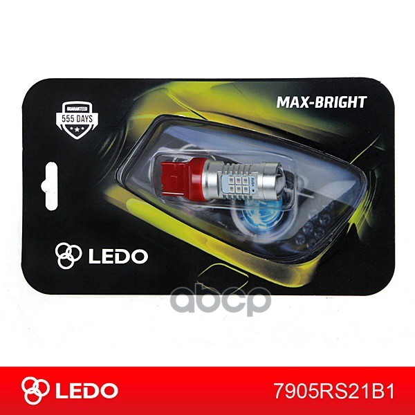 Лампа Светодиодная W21w Max-Bright 21Smd 12V Кр. LEDO арт. 7905RS21B1