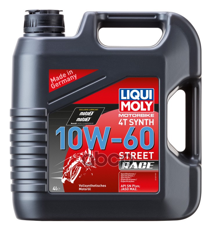 Масло Моторное Синт Motorbike 4T Synth Street Race 10W-60 Sn Ma2 (4Л) 1687 LIQUI MOLY арт. 1687
