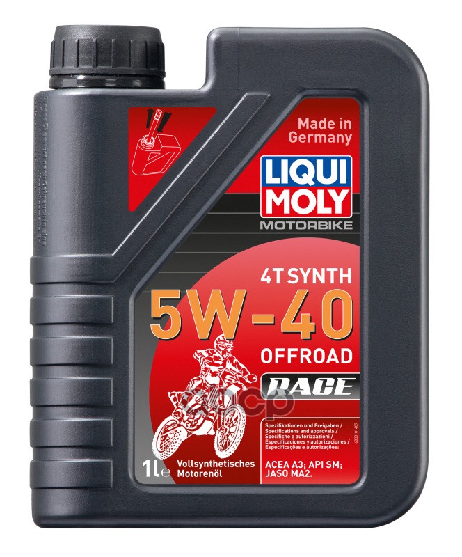 Cинт. Масло Моторн.дмотоц.api Sm Acea A3 LIQUI MOLY арт. 3018