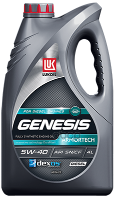 LUKOIL Масло моторное LUKOIL GENESIS ARMORTECH DIESEL 5W-40 4Л 3149129 (2202054)