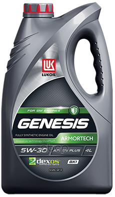 LUKOIL Масло моторное синтетическое Genesis Armortech DX1 5W30 SP, GF-6A 4л
