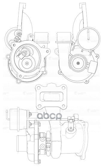 Турбокомпрессор для а/м Ford Focus III (14-)/Kuga II (14-) 1.5T (тип B0BG) (LAT 1014) LUZAR арт. LAT1014