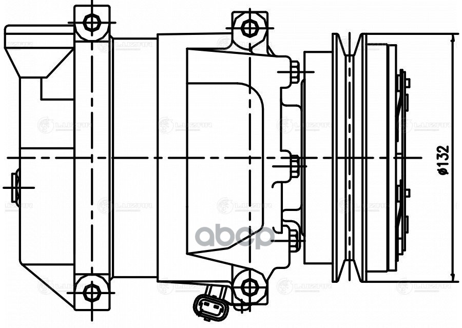 Компрессор кондиц. для а/м Chevrolet Lanos (02-) 1.5i (LCAC 0563) LUZAR арт. LCAC0563