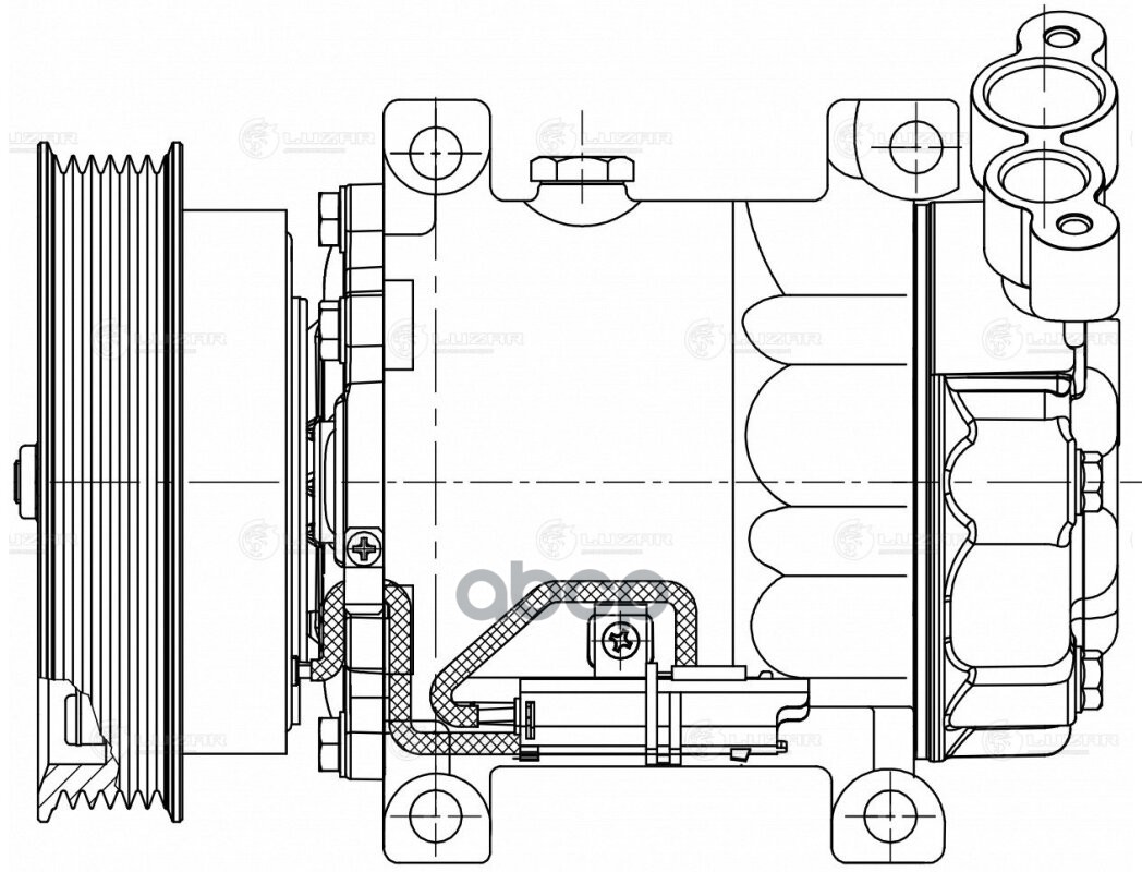 Компрессор кондиц. для а/м Renault Kangoo II (07-)/Clio III (05-) (LCAC 0916) LUZAR арт. LCAC0916