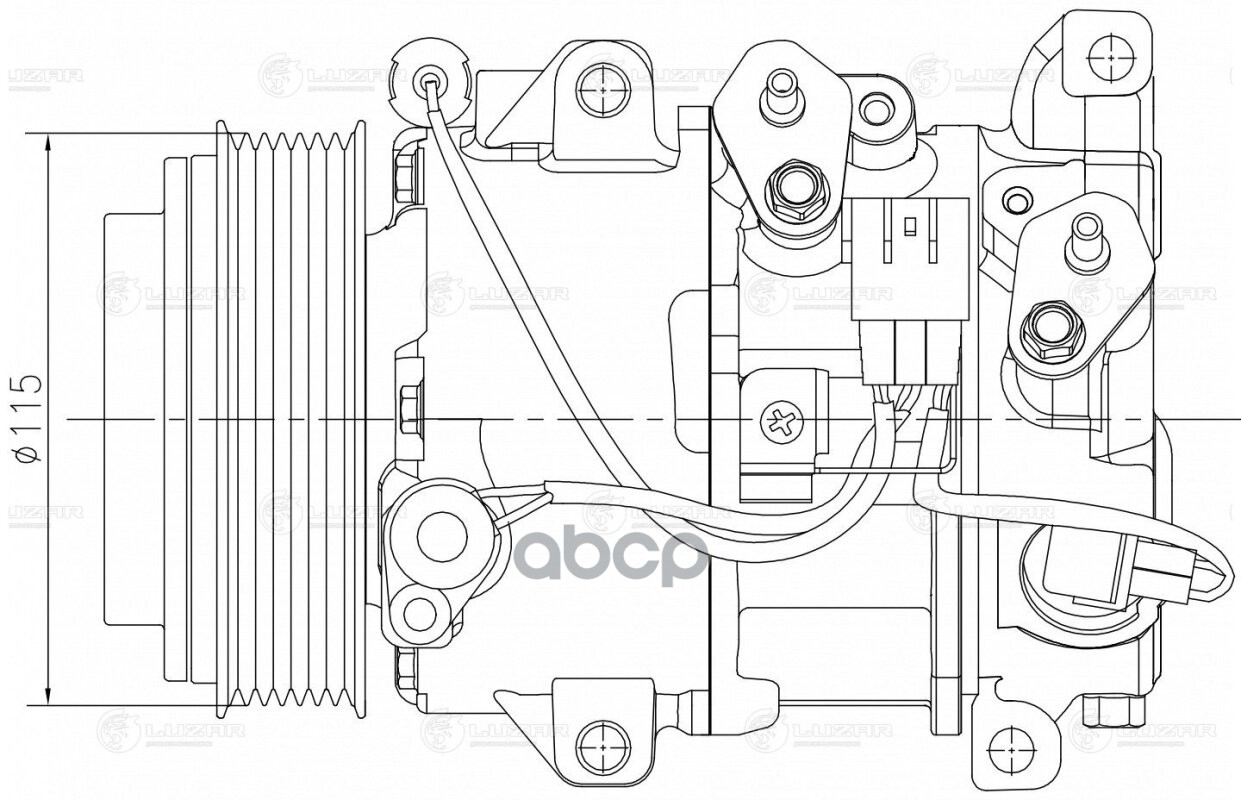 Компрессор кондиц. для а/м Lexus RX (03-) 3.5i [2GRFE] (LCAC 1936) LUZAR арт. LCAC1936
