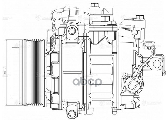 Компрессор кондиц. для а/м BMW X5 (E70) (06-) 3.0i (выпуск 2010-) (8PK) (LCAC 2675) LUZAR арт. LCAC2675