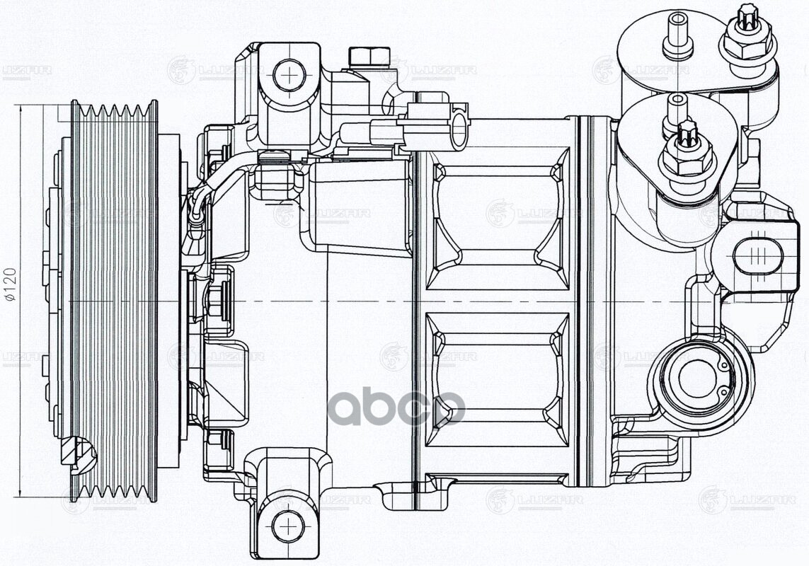 Компрессор кондиц. для а/м Geely Coolray (18-)/Tugella (19-) 1.5T/2.0T (LСAC 3025) LUZAR арт. LCAC3025