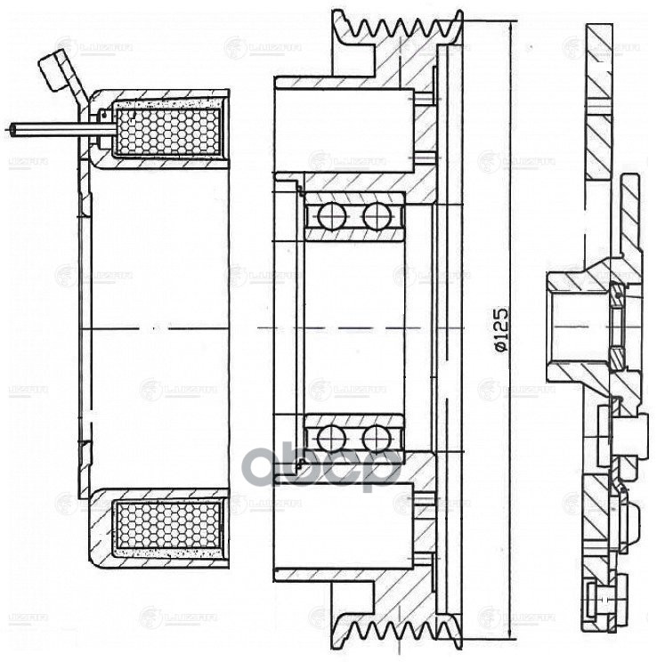 Муфта эл/магн. компрессора кондиц. для а/м Renault Fluence (10-)/Logan II (12-) 1.6i (LMAC 0901) LUZAR арт. LMAC0901