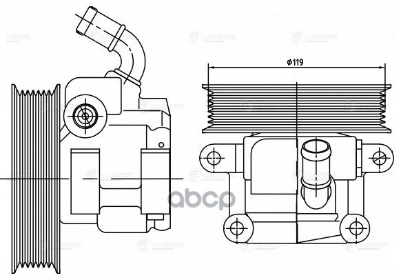 Насос ГУР для а/м Ford Transit (06-) 2.4D (LPS 1008) LUZAR арт. LPS1008