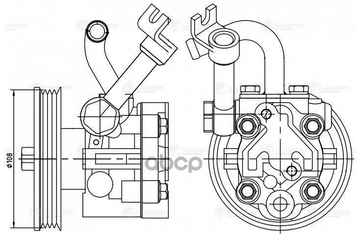 Насос ГУР для а/м Nissan Murano I (02-)/Teana J31 (03-) 3.5i (LPS 1403) LUZAR арт. LPS1403