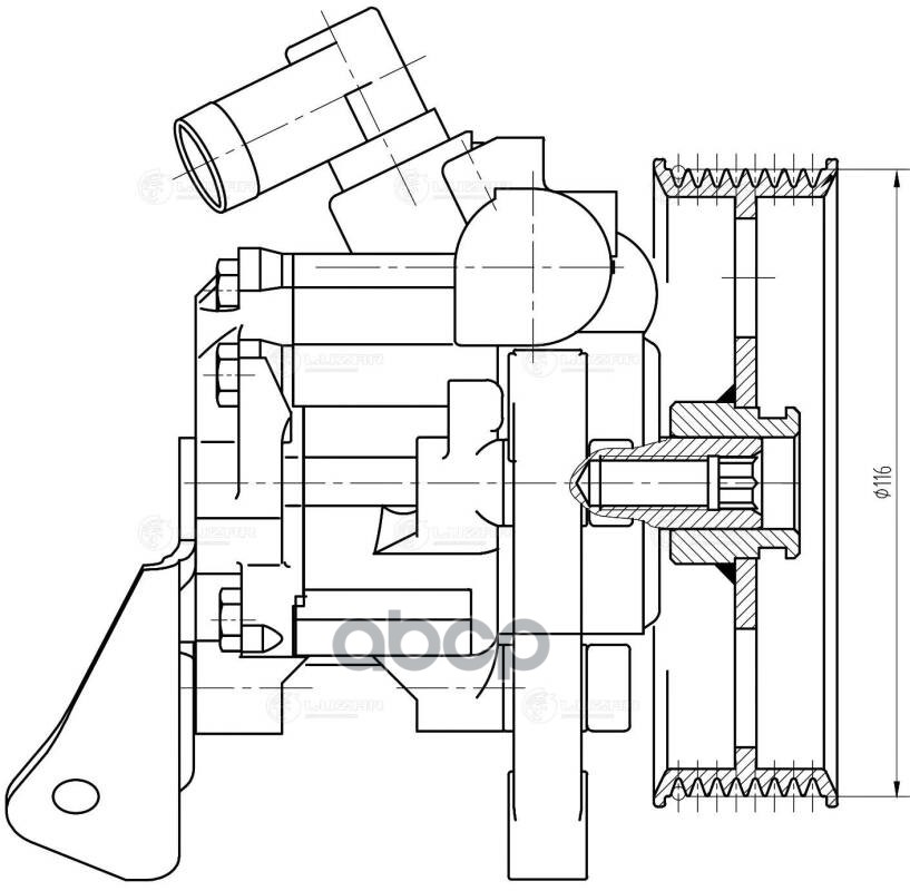 Насос ГУР для а/м Mercedes-Benz ML (W164) (05-)/GL (X164) (06-) 3.0D (8PK) (LPS 1530) LUZAR арт. LPS1530