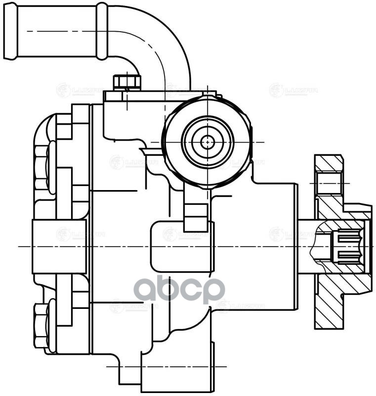 Насос ГУР для а.м Skoda Octavia 96-,VW Golf IV 97- 1.4,1.6i LPS1806 LUZAR арт. LPS1806