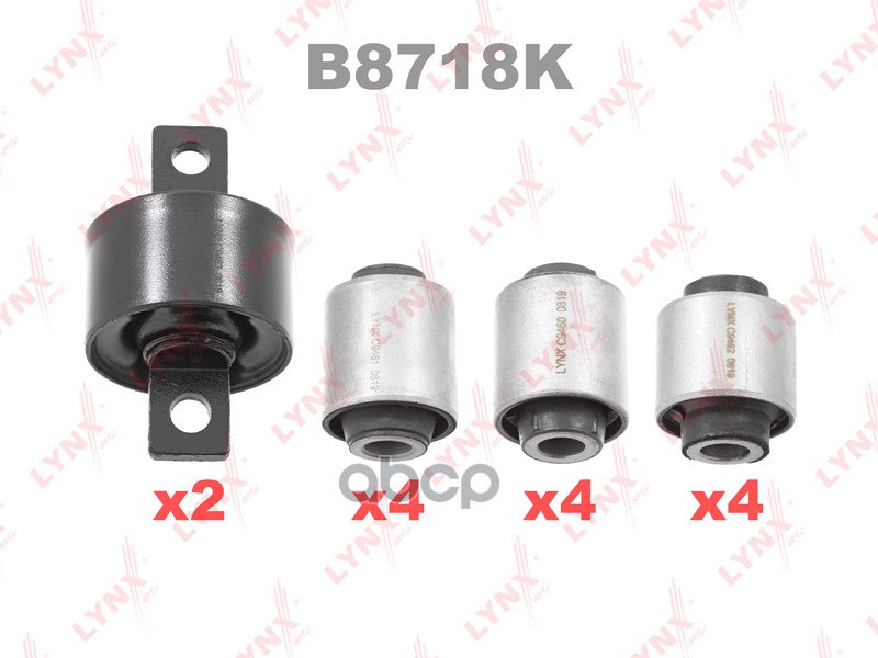 Комплект сайлентблоков / Рычагов / Зад. подв. B8718K LYNXauto арт. B8718K