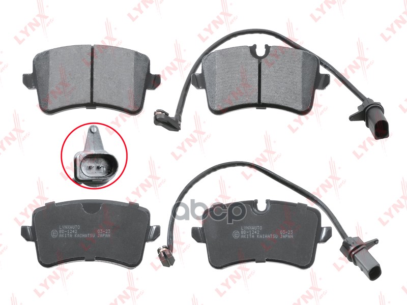 Колодки тормозные задние AUDI A8 09-18 LYNXauto арт. bd-1242