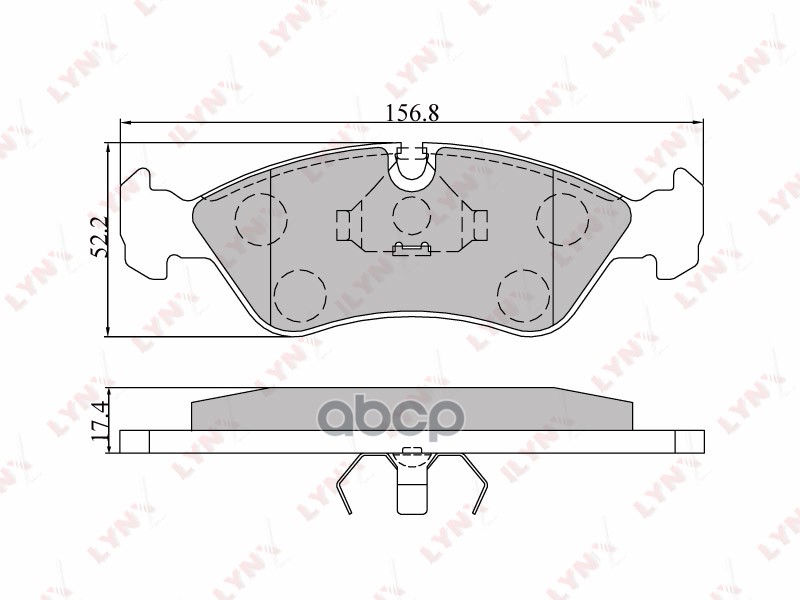 Колодки тормозные передние DAEWOO Nexia/Lanos/Espero  OPEL Astra >98/Omega A/Vectra A/B/Kadett >93 LYNXauto арт. bd-1402