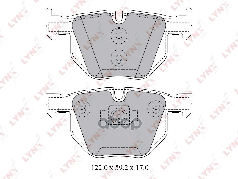 Колодки тормозные задние BMW X5(E70/F15) 2.0D-3.0D 07> / X6(E71-F16) 3.0-3.0D 08> LYNXauto арт. bd-1428
