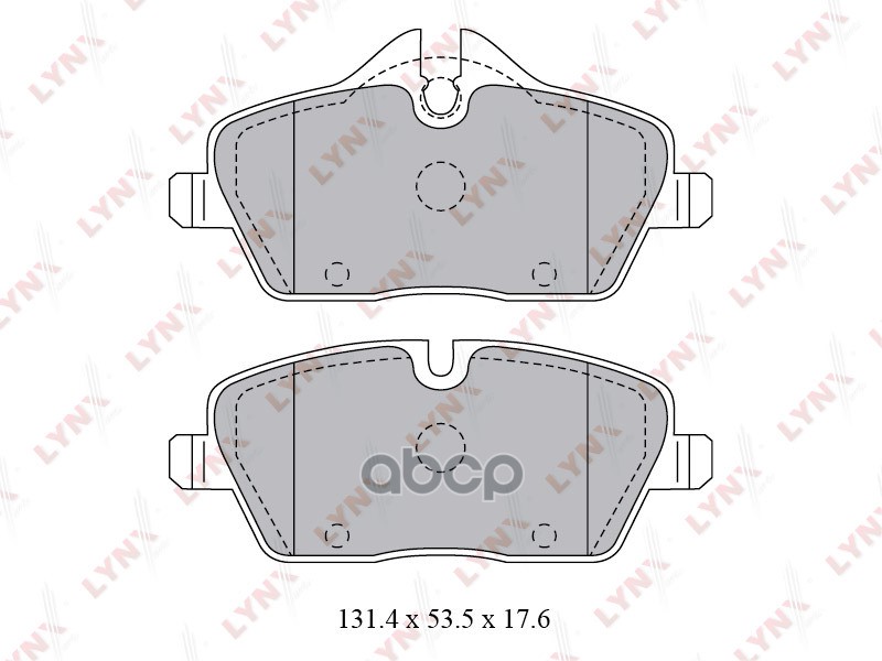Колодки тормозные передние BMW 1(E81 / 87) 1.6-2.0 06-12  MINI Mini 1.6 06> LYNXauto арт. bd-1429