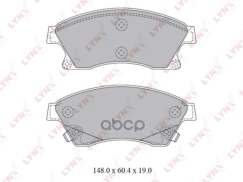 Колодки тормозные передние CHEVROLET Cruze 09>  OPEL Astra J 1.6-2.0D 09> LYNXauto арт. bd-1810