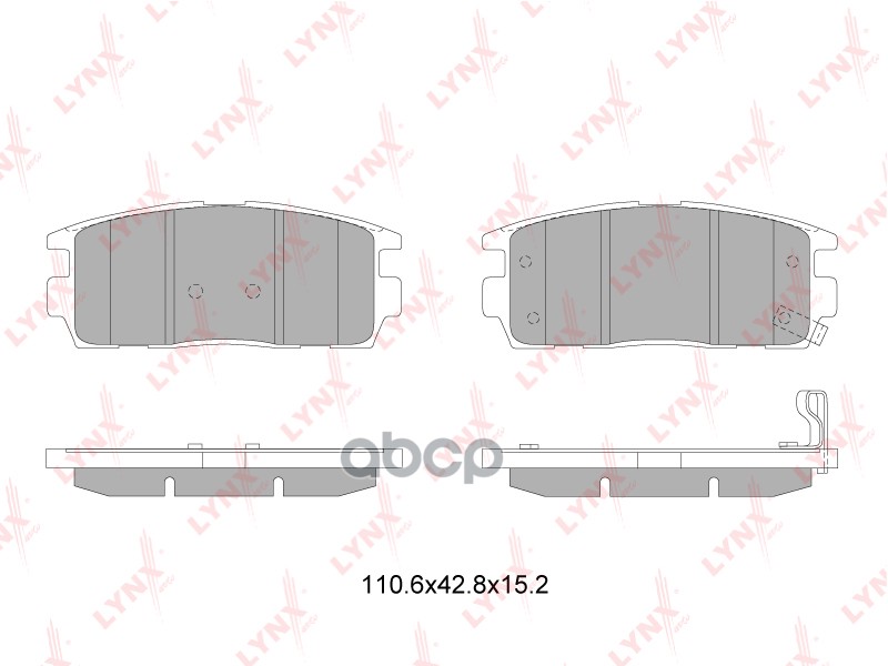Колодки тормозные задние CHEVROLET Captiva 2.0D-3.2 06>  OPEL Antara 2.0D-3.2 06> LYNXauto арт. bd-1817