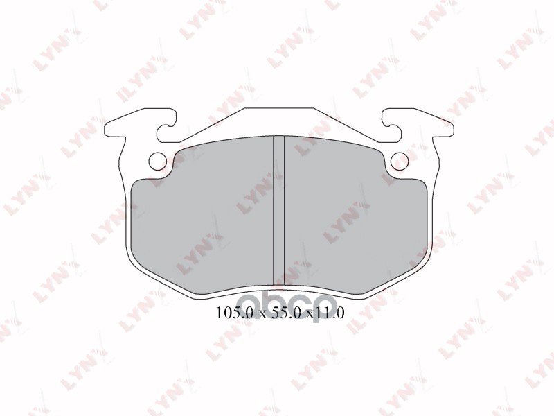 Колодки тормозные задние PEUGEOT 206 1.4-2.0 98> / 306 1.8-2.0 94-01  RENAULT Clio I-II 1.2-1.9D 96> LYNXauto арт. bd-2222