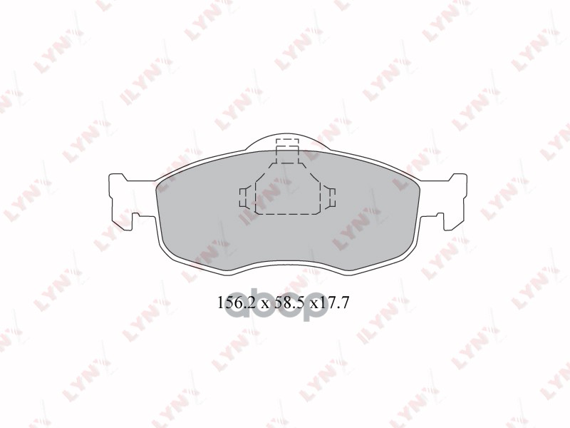 Колодки тормозные передние FORD Mondeo I-II 1.6-2.5 93-00 / Scorpio I-II 2.0-2.9 >98 LYNXauto арт. bd-3011