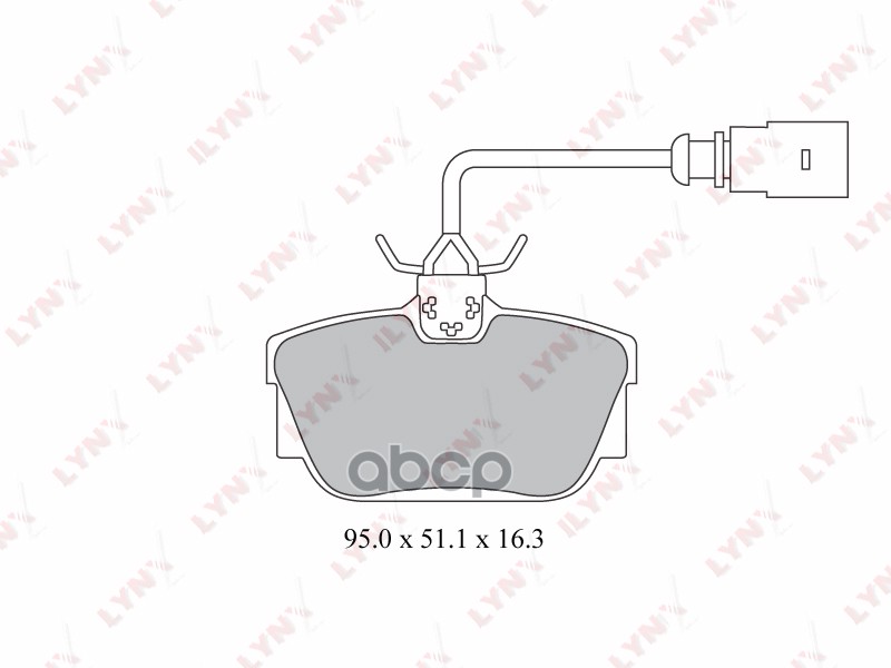 Колодки тормозные задние VW Transporter IV 1.9D-2.8 90-03  Sharan 1.8-2.8 95-10  FORD Galaxy 1.9D-2. LYNXauto арт. bd-3027