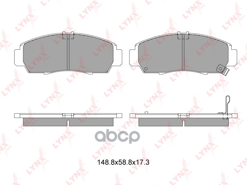 Колодки тормозные передние HONDA Civic 05> / FR-V 05> / Accord 2.0(4x4) 03> / Legend 96-04 LYNXauto арт. bd-3403