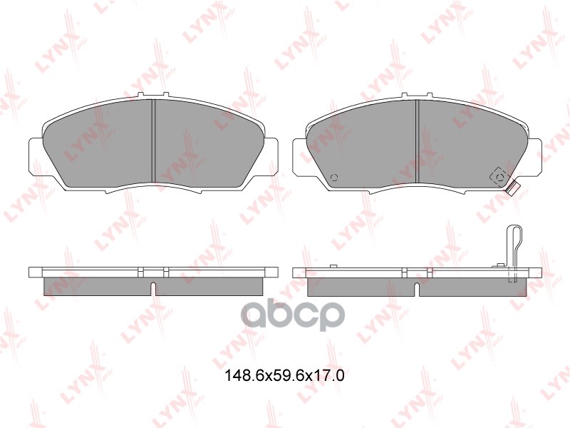 Колодки тормозные передние HONDA Accord 2.0-2.4 03> / Legend 3.5 96> LYNXauto арт. bd-3411