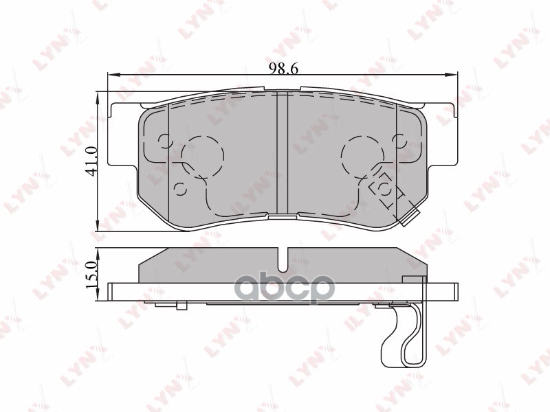 Колодки тормозные задние подходит для HYUNDAI Elantra 06/Sonata 98/Matrix 01/Getz 02/Santa Fe 01-06/Matrix 05/Tucson 04, KIA ...