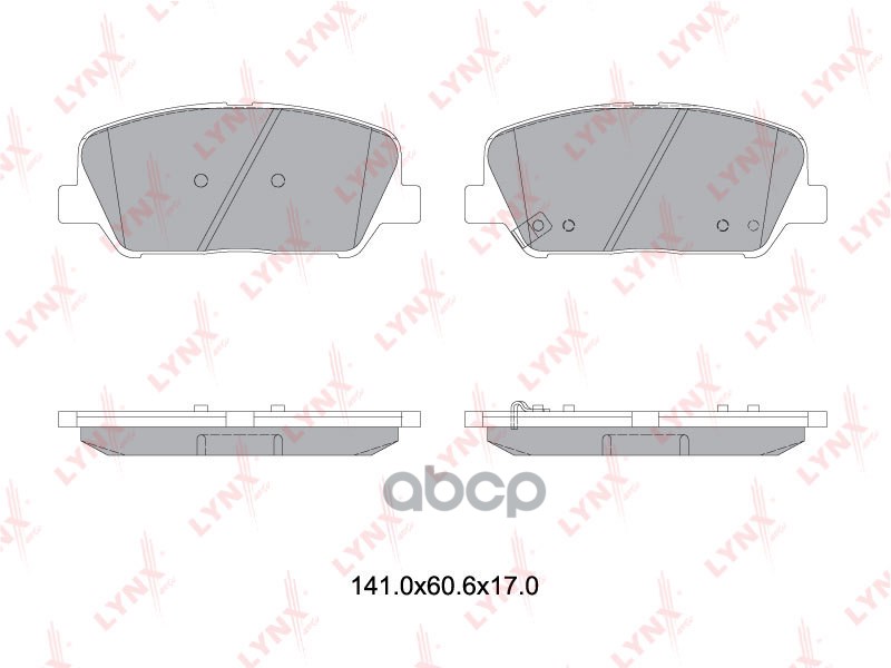 Колодки тормозные передние HYUNDAI i30(GD) 1.4-1.6D 11>  KIA Ceed 1.4-1.6D 12> / Cerato 1.6-2.0 13> LYNXauto арт. bd-3631
